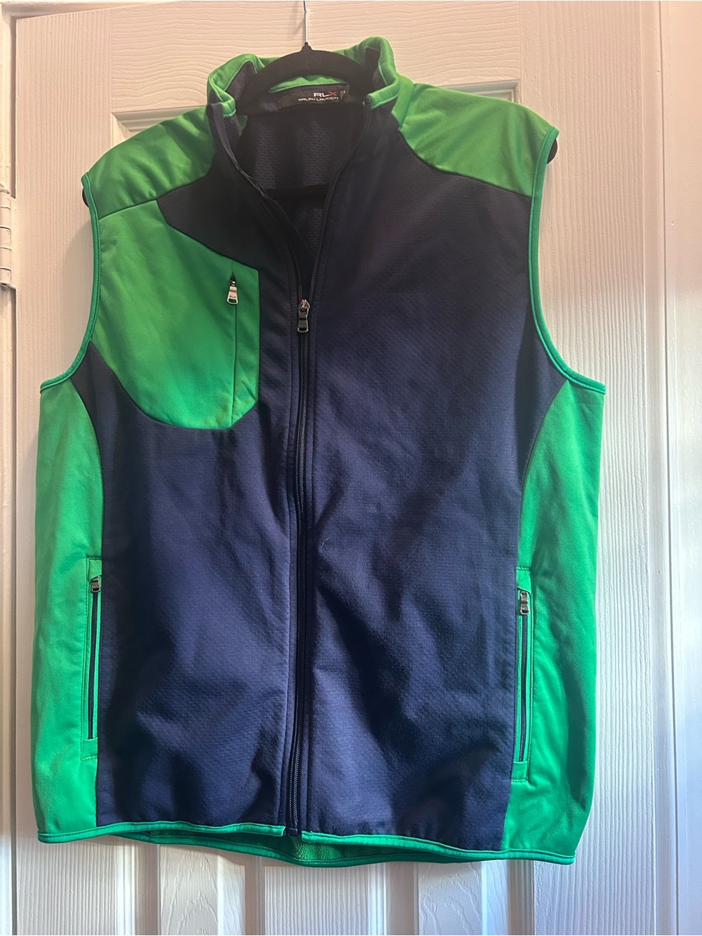 RLX Ralph Lauren Large Green & Navy Softshell Vest